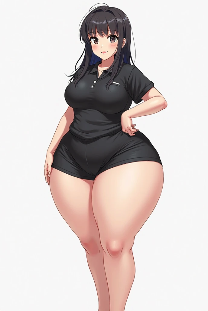 Long Hair、Knee-high socks、One Girl,Precise five fingers、{(((Wide Hips)))、 (((plump and thick thighs)))、((Big Ass))、(Big Breasts) Embarrassed look、whole body、Sexy pose。