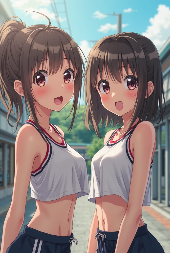 (((masterpiece, Highest quality, High resolution, 超High resolution, Pixel perfect, Written boundary depth, 4K, RTTX10.0, High resolution))), Beautiful Anime Woman, Beautiful art style, Anime characters, ((Smooth texture, Realistic texture, Anime CG style)), Perfect body, (Slender body:1.2), Exact finger count、Exact number of legs、(Exact number of arms:1.0, Exact number of hands:1.0), Best Shadow, The best natural light, Cinematic, Realistic, Highest quality, High resolution, Perfect lighting, Highly detailed CG, (Perfect hands, Perfect Anatomy), Daytime lighting, whole body, ((Long Hair, bangs, Dark brown hair, Different types of hairstyles, Twin tails, ponytail)), (Detailed face, Beautiful Face, Beautiful eyelashes),Angle from the front,(Beautiful and thin thighs:1.3),全naked,naked,Full nudity,ベッドの上で服と下着を脱いで全nakedで股間を見せ合いながら横一列に膝立ちで並んでいるFull nudityのローティーンのグループ,