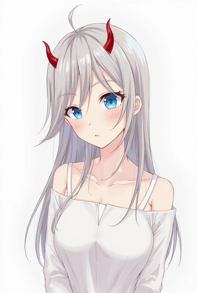 <lora:onihors:1>, oni horns, oni, horns, 1girl, ahoge, bare legs, barefoot, blue eyes, blue hair, blush, collarbone, dress, head tilt, highres, legs, long hair, looking at viewer, nail polish, no panties, polka dot, sitting, solo, thighs, very long hair