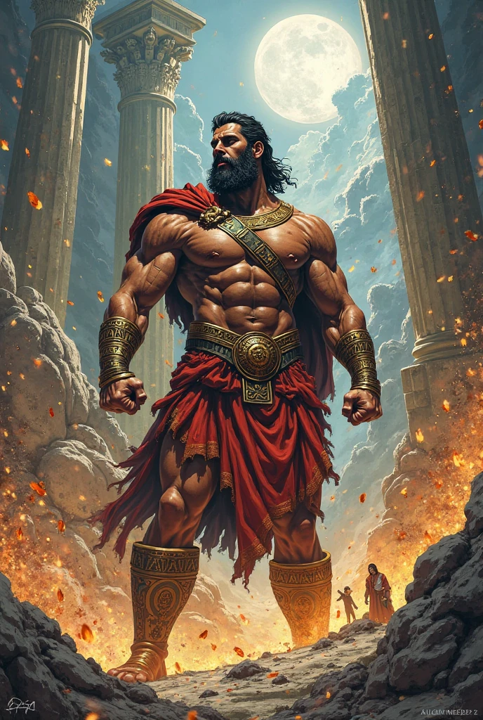 Tiestes, king of Mycenae, greek mithology, ((アニメ)), holding a detailed Greek sword 
