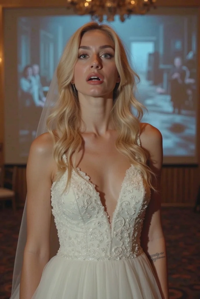 { 1girl, ((surrounded by 2 old men laughing)), (((lean forward, penetration sex from behind))), (kissing to another man), (seen from front side) }, { (masterpiece:1.4), (absurd resolution:1.4), (best quality:1.8), (photo realistic:1.8), (Luminous lighting:0), (Chiaroscuro:1.5) }, { (young, 20 years old),(blushed),(aroused:1.6),(weeping),(panting), (wet shiny skin), ((slender body)), (beautiful big pelvis), ((blonde)) long hair }, { ((see-through)) bridal dress, tiara }