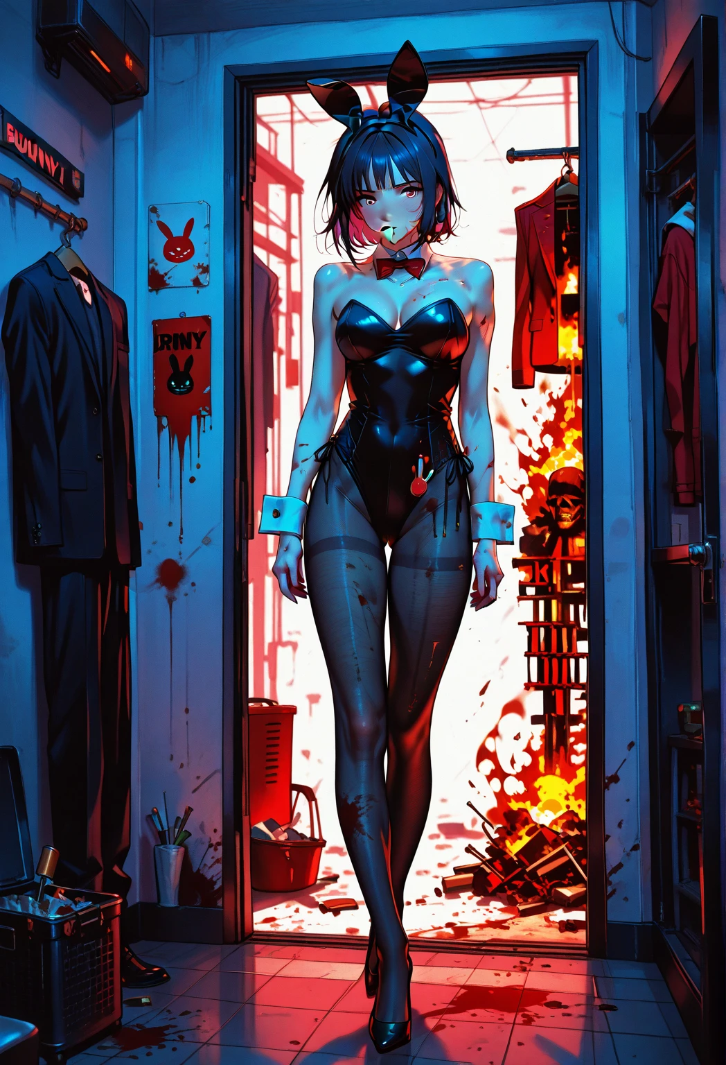  girl，Bloody，Burning Store，Runaway Customers