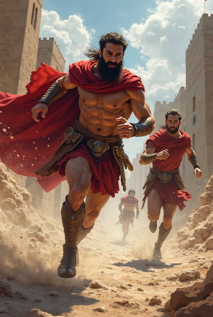 renaissance painting by painting by gaston bussiere and craig mullins and frazetta, full body, spartan, beautifull, gorgeous, becoming the subject lighting, perfect realistic detailed muscles, muscled legs, adorable face, taller, masculine gaze, sexi look, soft perfect white skin, blue eyes, perfect anatomy, gay young men walking in the middle of many men with perfect symmetrical faces and eyes, strong and rugged, glossy and sweating in the baths, different hairstyles, shaggy, bald, buzzcut, masterpiece, sharp focus, ultra detailed, perfect composition, under rubbens light effect