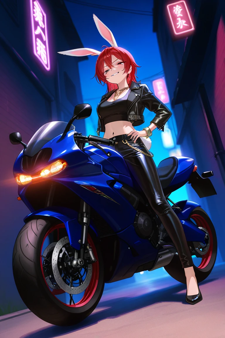 Anime girl in black suit posing on a motorcycle., cat girl, completely robotic!! cat girl, cat girl, anime cat girl, anime rudo 8k, cushart krenz art key women, attractive cat girl, beautiful anime cat girl, persona 5 wlop art style, anime ciberpunk, cyberpunk anime digital art, cute anime cat girl, chica anime cyberpunk mech