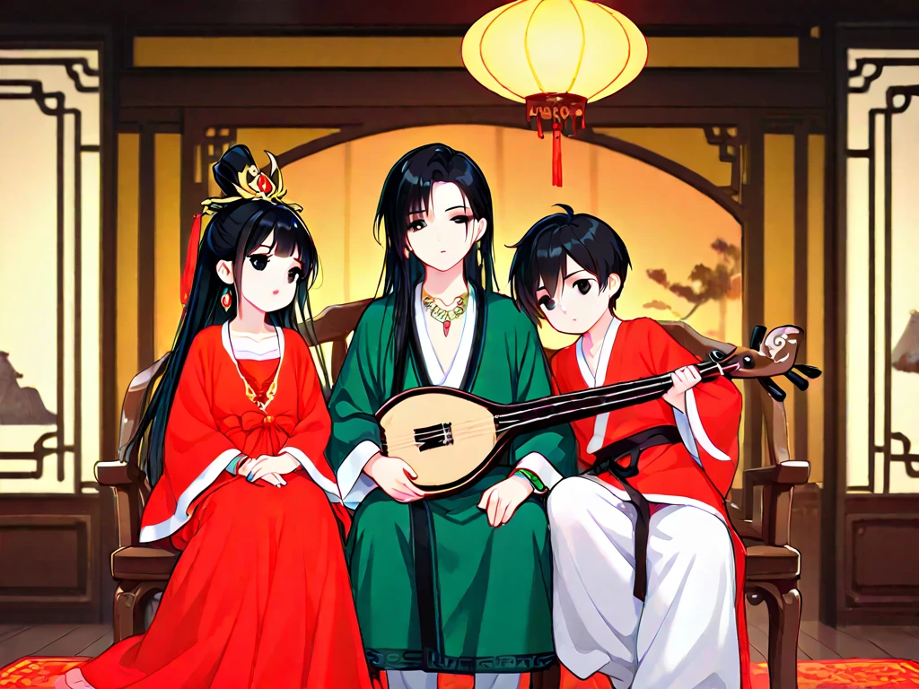 anime girls in kimono robes posing for a picture in front of a window, flowing hair and long robes, onmyoji, Visual novel cg, onmyoji detailed art, Kawacy, Visual novel key visual, sengoku - era art style, manhwa, onmyoji portrait, Sengoku era, ; Visual novel, Visual novel, anime in fantasy style, detailedeyes, very beautiful eyes, perfect hands, Do not touch your hands