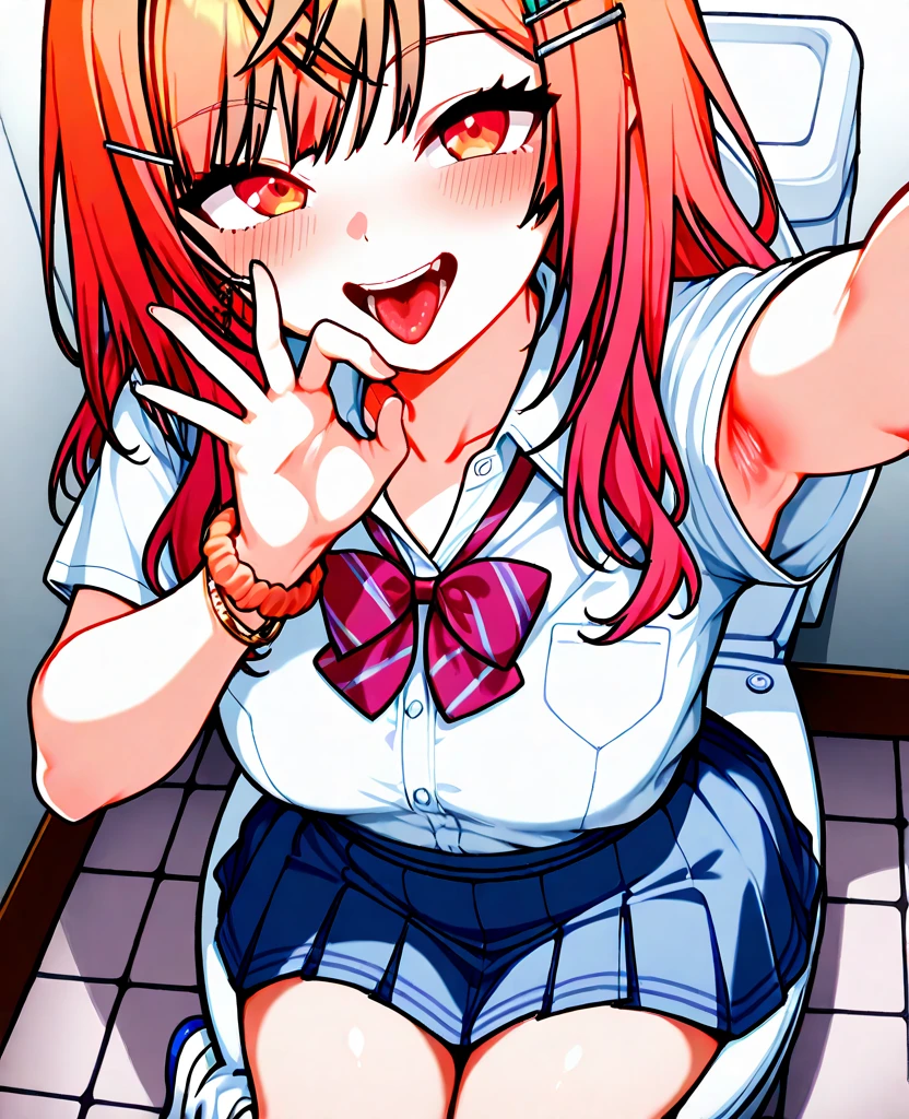 Generates an image of an anime girl sucking a dick