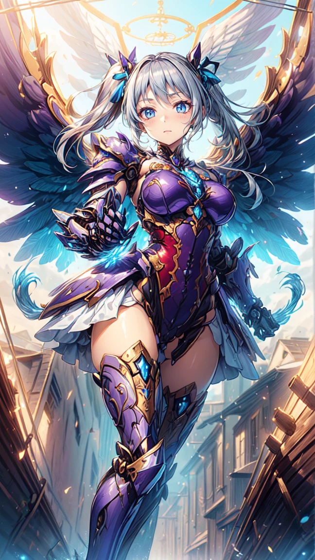 Hyper Quality、8K quality、High resolution、Image quality captured with a single-lens reflex camera、(software)、Perfect Anatomy、The Girl and the Phoenix、A girl is summoning a phoenix(Blue gray short hair、Shoulder-length hair:1.2)22 year old beauty.Mature face、blue eyes(Happy and embarrassed expression:1.4)(Nice shape and normal size breasts)
BREAK
(Fantasy、Western style)
(Magic costume with a red base and gold lines、Sexy style long slit skirt、Acrobatic Poses:1.3)（Uplifting:1.3）
（Mechanical Phoenix Summon、inflammation🔥:1.5）inflammationの翼
横を向く（Perfect Anatomy:1.4）break(Magic field deployment:1.2)(Trading card frame:1.2)