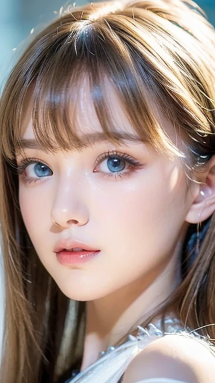a delicate blue-eyed girl, embarrassed, blushing, 1girl, beautiful detailed eyes, beautiful detailed lips, extremely detailed eyes and face, long eyelashes, shy expression, soft lighting, pastel colors, cinematic lighting, realistic, photorealistic, 8k, highres, best quality, masterpiece