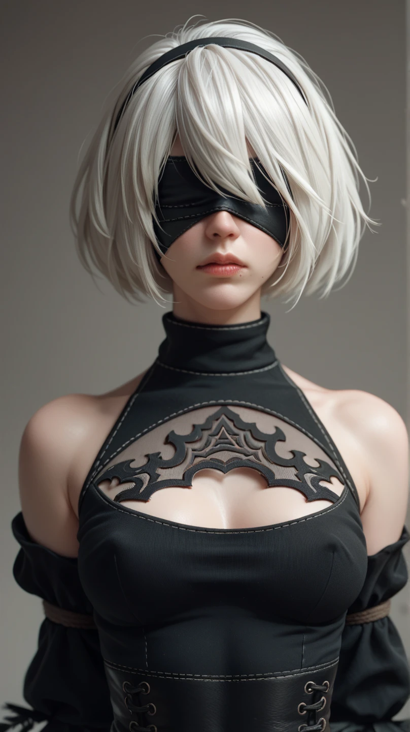 (detailed face and eyes:1.3),
n_2b,white background,ink,black blindfold,
Ultra-detail,(highres:1.1),best quality,(masterpiece:1.3),cinematic lighting, full body shot, cleavage