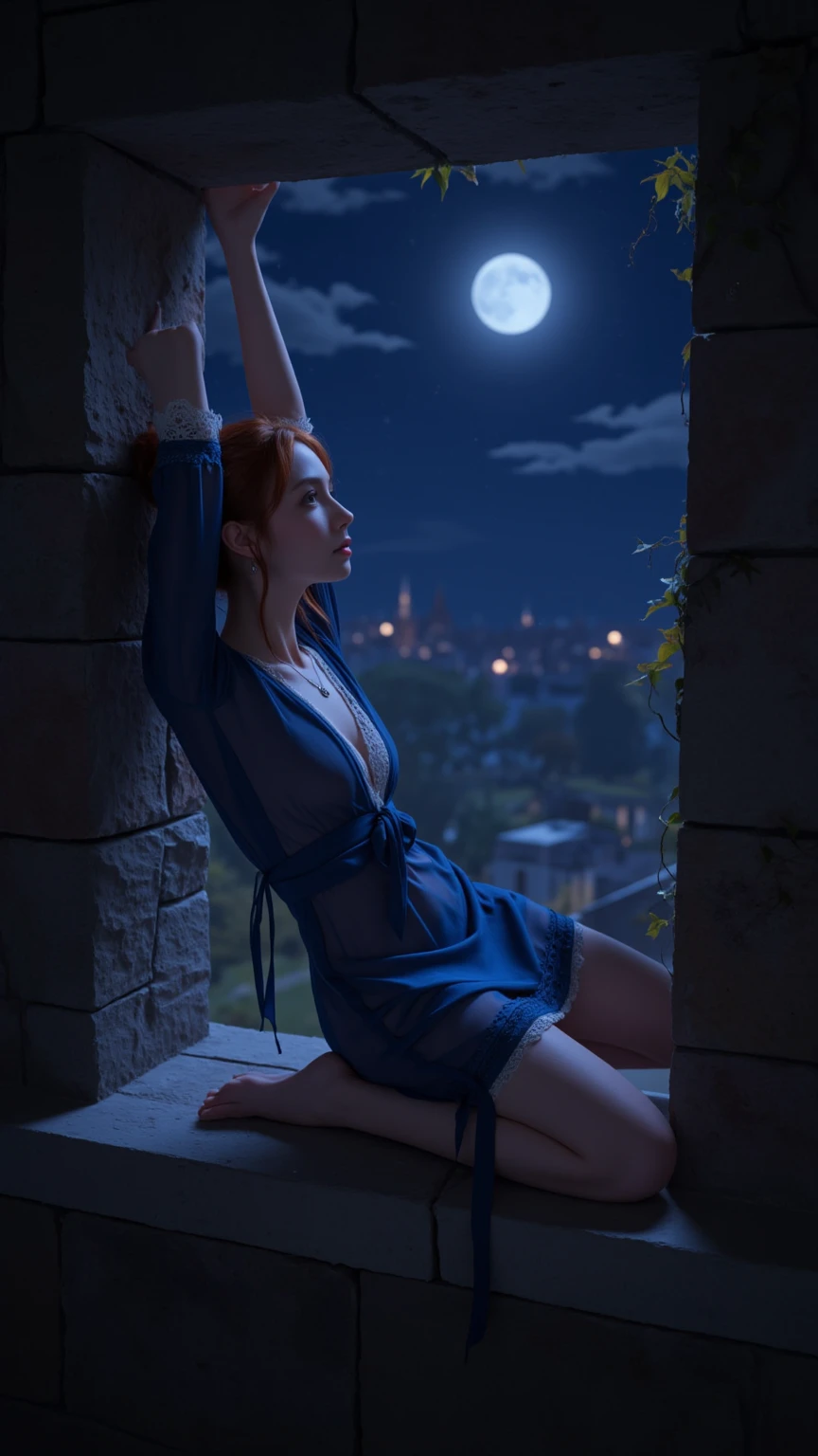 concept art, overhead angle of a Willi-o'-the-wisp, wearing funny somali emerald deep orange Pinafore, Caramel hair, styled as short hair, flourescent purple hair tie, equirectangular 360, Highres, [(art by Willi Baumeister:1.1), (art by John T. Biggers:1.2)::17], official art, unity 8k wallpaper, ultra detailed, aesthetic, masterpiece, best quality, photorealistic