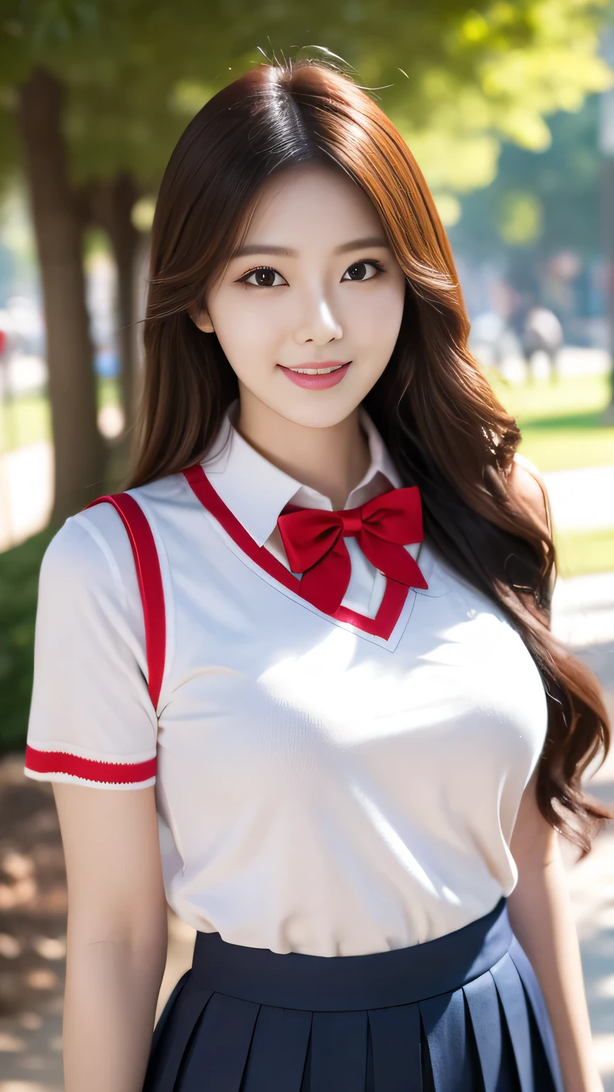 （highest quality，4K，masterpiece：1.2），Beautiful woman，1 girl，sexy：1.1，Dark yellow hair：1.1，Female ，Soaked uniform，Highly detailed face，Detailed lips，Beautiful Eyes，double eyelid，Miniskirt White Stockings，stand up,(head shot:1.5)