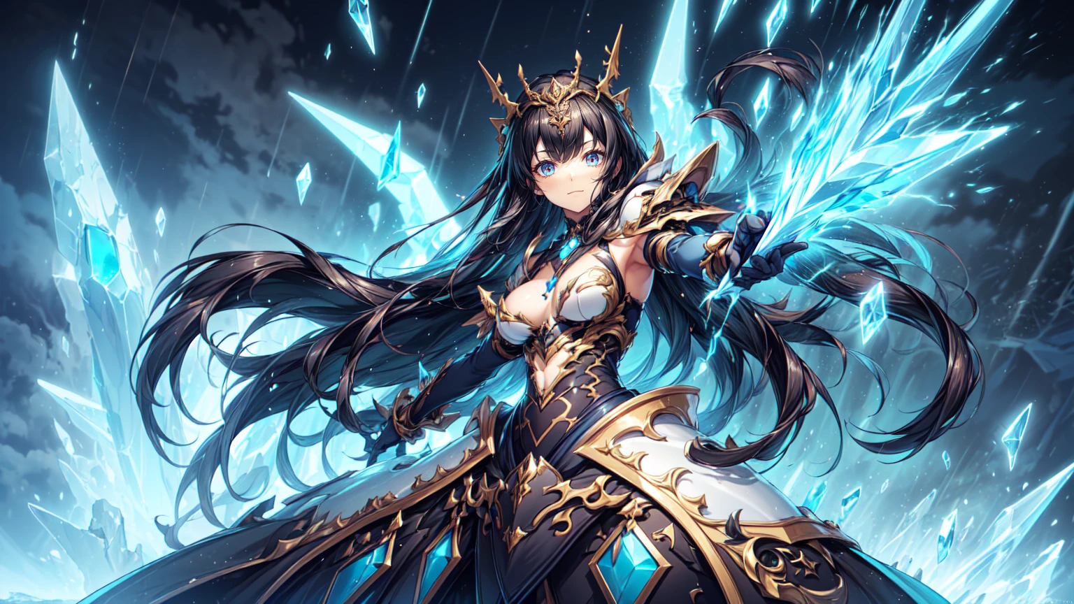 (Best quality, 4k, 8k, highres, masterpiece:1.2), ultra-detailed, realistic, mmo game, woman carater, sexy slim body, huge breasts and ass, fantasy woman carater, carater menu, changes clothes, huge sword on her back, magic aura, illustration, portrait, studio lighting, vivid colors, sharp focus, wavy hair, glowing eyes, piercing gaze, strong and confident expression, epic battle scene, dangerous forest environment, rich flora and fauna, mysterious creatures lurking in the shadows, ethereal atmosphere, imposing castle in the distance, moonlit night sky, subtle color palette, soft and warm light, impressive attention to details, physically-based rendering, heroic pose, strategic armor design, ornate jewelry, elaborate tattoos on her left hand, beautifully crafted gloves, enchanting smile, exquisite facial features, commanding presence, engaging gameplay elements, intense combat sequences, dynamic camera angles, thrilling player interactions, constantly evolving storyline, immersive sound effects, exciting magical abilities, breathtaking special effects, awe-inspiring visual effects, high-octane action, epic quests and challenges, intense character customization, fluid and realistic animations, enchanting musical score, emotional character development, compelling narrative, astonishing world-building,unforgettable gaming experience,award-winning game design,highly acclaimed game,innovative gameplay mechanics,photorealistic environments,otherworldly realms,floating islands in the sky,astral projections,mythical creatures,ancient artifacts,hidden treasures,lush gardens and waterfalls,splendid architectural details,enigmatic portals,mesmerizing particle effects,on her right hand,elaborately crafted shield,fierce determination,unyielding courage,undying loyalty,profound wisdom,breathtaking adventures,priceless knowledge,unique companions,diverse skill tree,strategic decision-making,overwhelming power,spectacular boss battles,triumphant victories,a true gaming masterpiece.