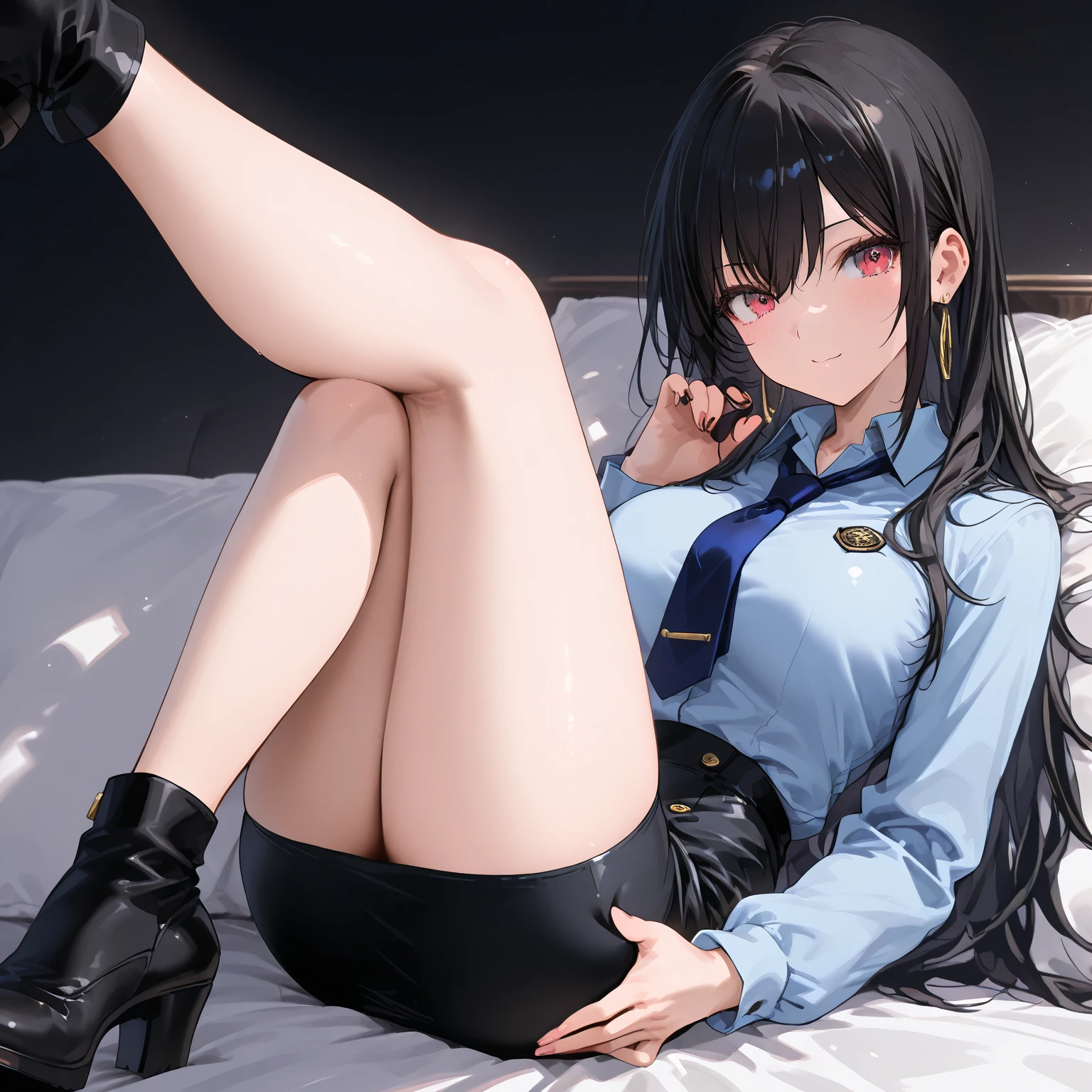 (masterpiece, best quality), 1girl, 1girl, cewe-sma, white shirt, gray skirt , belt, library, spread legs, show her panties