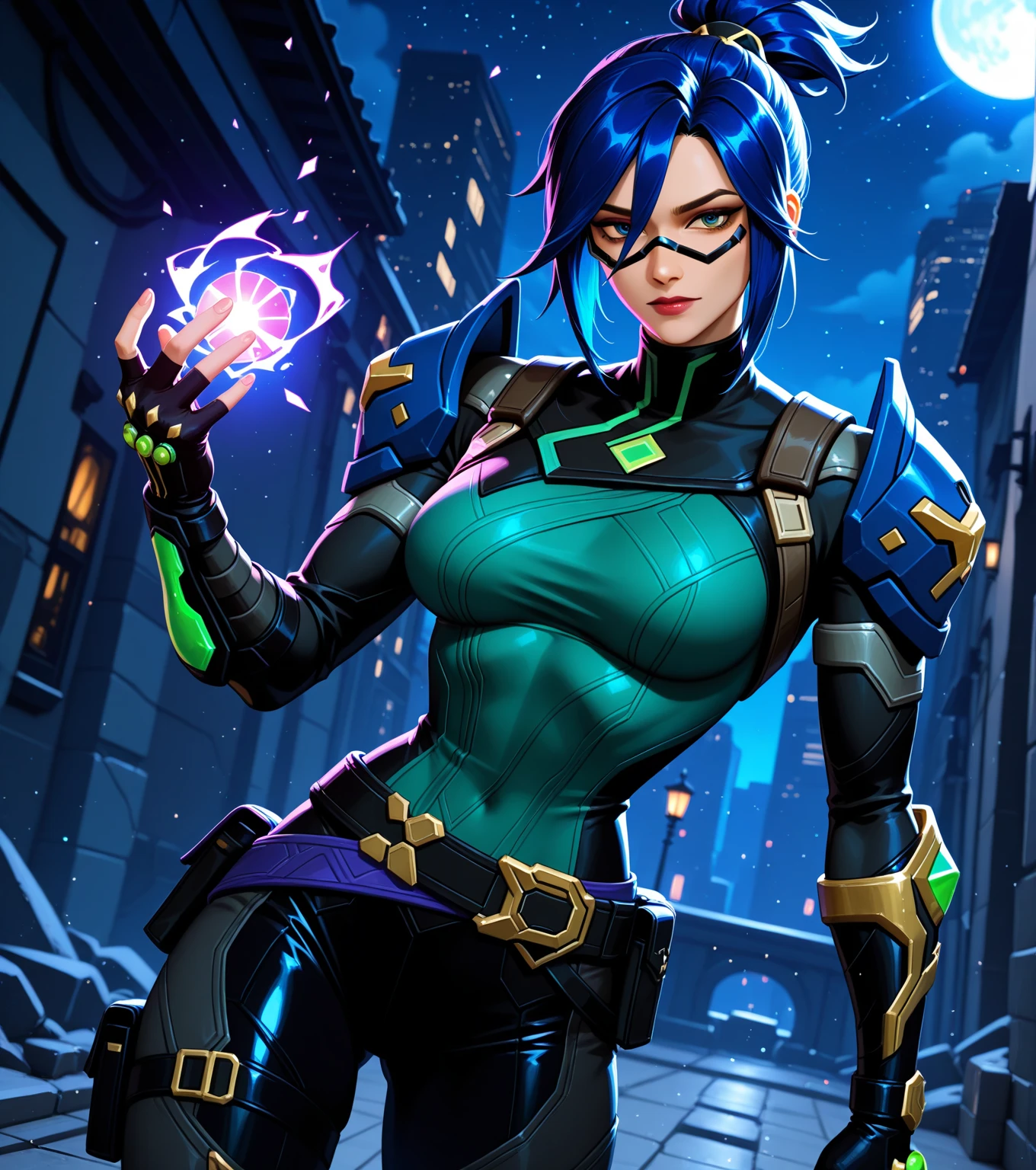high resolution, ultradetailed, 1 girl, (short dark blue hair with black tint:1.2), (green tight floral suit:1.1), (library ruins background:1.2 ), 16k, unreal engine, UHD, photorealistic, (skin texture:1.4), (detailed face features:1.3), correct proportions, beautiful yellow eyes, cowboy pose, pretty eyes, Iris contour, thin lips, (thin and sharp pale eyebrows), long dark eyelashes, double tabs, (dynamic pose), huge ahoge, glasses, enigmatic, mariarya, dark elf, pointy ears, pale light skin, full body shot