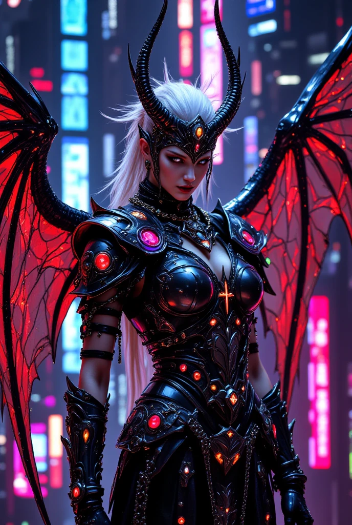 Cute Japanese female, (16 years old), (Very cute face: 1.3), Red lips, White moist skin, Melancholic expression,
BREAK,
(Beautiful belly button), (White skin),
BREAK,
Female superior ancient strigoi vampire, Horror, Angel wings, Black wings, Red jewelry, (Large wings: 1.4), Satan, (Hellfire:1.2),Full body,Demon,(Flame:1.2),(Rhinestones),(Horns growing from head),
BREAK,
(Medium hair),(Bangs:1.2),(Gray-pink hair:1.3),(Wavy hair),(Umbrella collar:1.4),
BREAK,
(Very large machine gun:1.4),(Holding machine gun:1.3),(Fighting:1.2),(Getting into fighting position),(Firing machine gun:1.2)
BREAK,
(Facial tattoo:1.4),(Rhinestones on face:1.4),
BREAK,
Excellent, Perfect lighting, Ultra-high resolution, 8K, (Highly detailed:1.4), (Front view), Looking at camera,(Full body),(Geometric),(Symmetrical),
BREAK,
(Neon lights:1.2),
