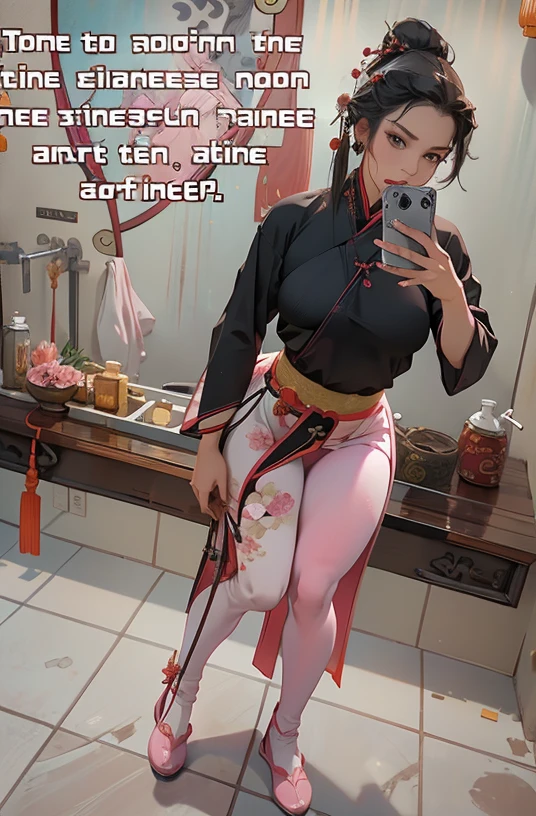 Character chichi her hair put in a Japanese bun with a kanzaki image divided into two first image from behind taking some panties out of a drawer pink sleeping robe good back, nice shapely butt. Second image: She is facing forward holding in her hand some panties with huge breasts, her nipples can be seen in the robe, Japanese features high quality HD eyes open looking to the right well focused her eyes and mouth