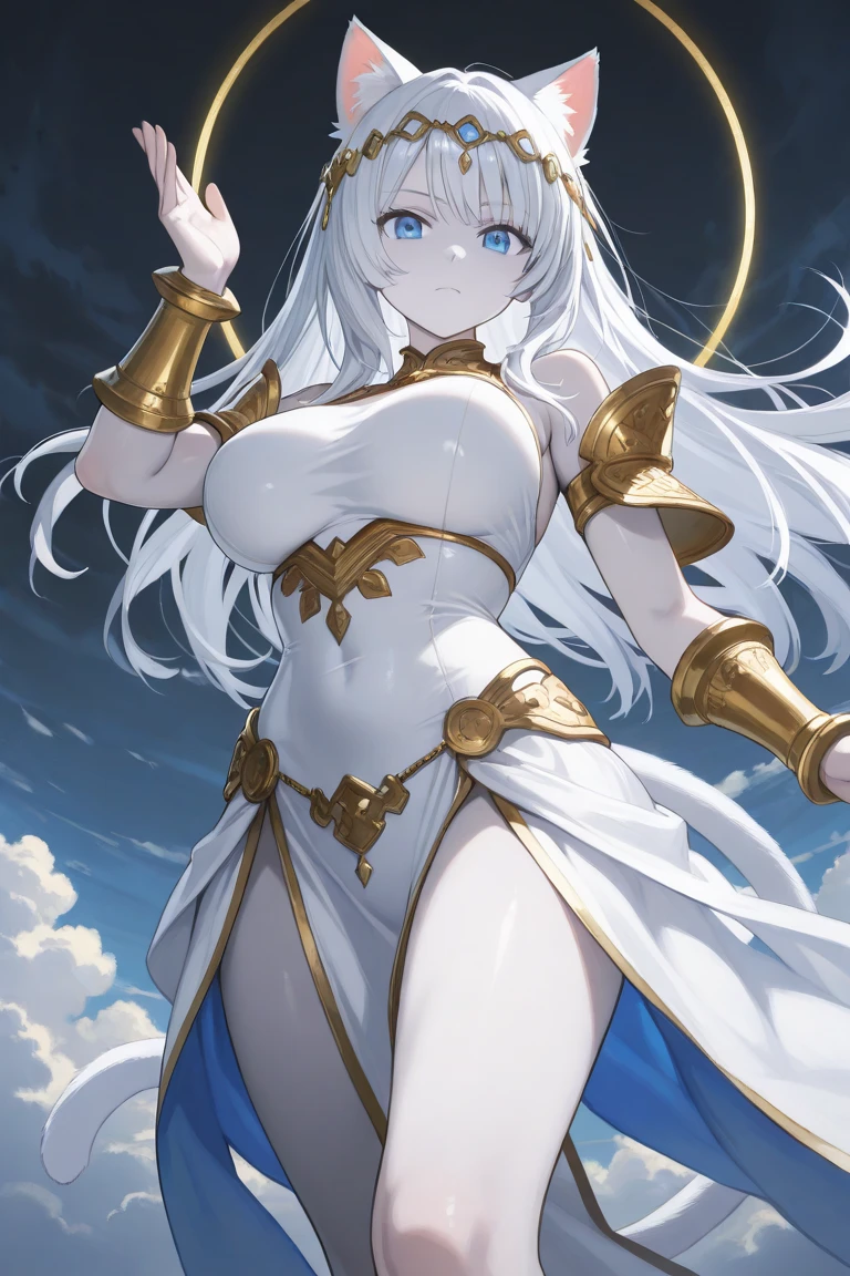 (tmasterpiece,top-quality,best qualityer,offcial art,Beauty and aesthetics:1.2),(1girll),extremy detailed,(s fractal art:1.3),rich colourful,highest details,s the perfect face,The upper part of the body,Breast patches,HDR,(white cloak golden lines:1.2),galaxias,(light stre),striking visual effects,(dynamic streaks,Luminous trajectory:1.2),vivd colour,