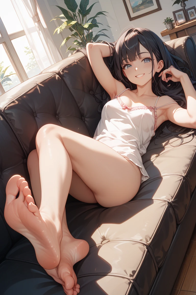 Highest quality、Masterpiece、8K、Japanese women、30th Generation、sexy、naked、pubic hair、Slender figure、Beautiful feet、Realistic hands