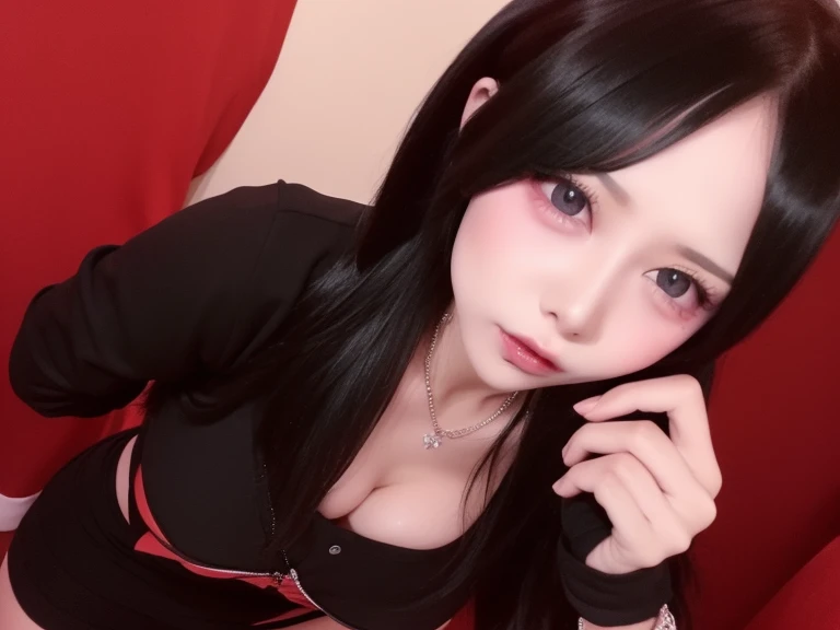 masterpiece, hinata\(boruto\), 1girl, mature women, (((Lace ribbon Cotton Nightdress))), (((selfie))), (((Close-up photo))), (((cleavage))), (((Closed Clothing))), (((big breasts))), (((giant breasts))), (((big round breasts))), (((round breasts))), (((extremely heavy breasts))), (((Colossal tits))), (((heavy breasts))), (((plump breasts))), (((perfect breasts))), (shy face), detailed lips, beautiful face, blush, (pink lips), (((long hair))), (((necklace))), white eyes, gentle gaze, smile, super realistic, detailed, realistic face and body, realistic hair, realistic eyes, realistic nose, realistic lips, seductive pose, (((straight bangs))), (dark blue hair), 28 year old girl