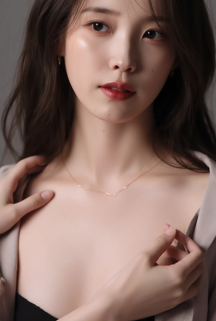 out, big breasts,naked, HD, realistic style, diamond necklace 