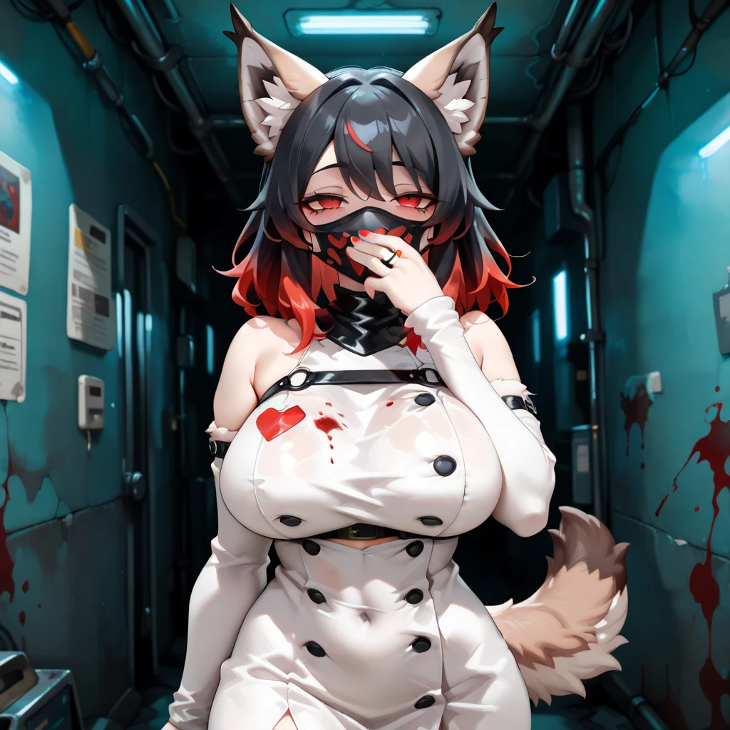 Furry Chicken (FNAF) Human Verse (anime) with a tight bra and tight shorts --auto --s2