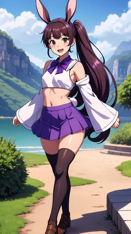 ((best quality)), ((highly detailed)), ((official art)), detailed face, (detailed eyes:1.3, deep eyes), (eida), long hair, bangs, blue eyes, very long hair, blue hair, pink hair, multicolored hair, earrings,  blunt bangs,  two-tone hair, streaked hair, seductive smile ,hoop earring, high heels, thigh gap, medium breasts, closed mouth, sharp focus, intricate details, tonemapping, short high pants, ass cheeks visible, underboob crop top, sexy pose, full body, from behind
