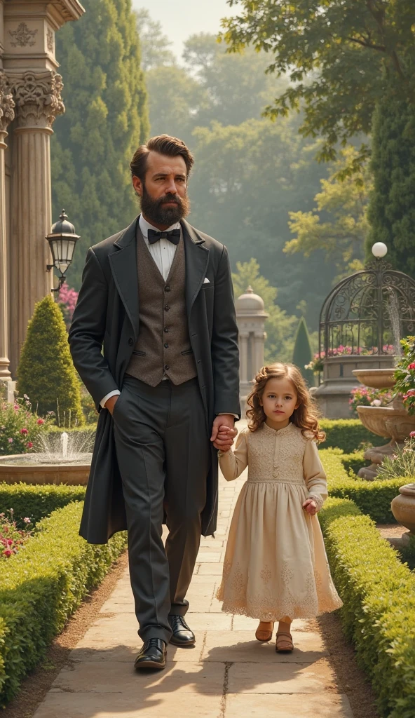 male,female,,,child,Foreigners,French,suit,old,Sepia,era,young,whole body,Life-size,Classic,family,Head to foot