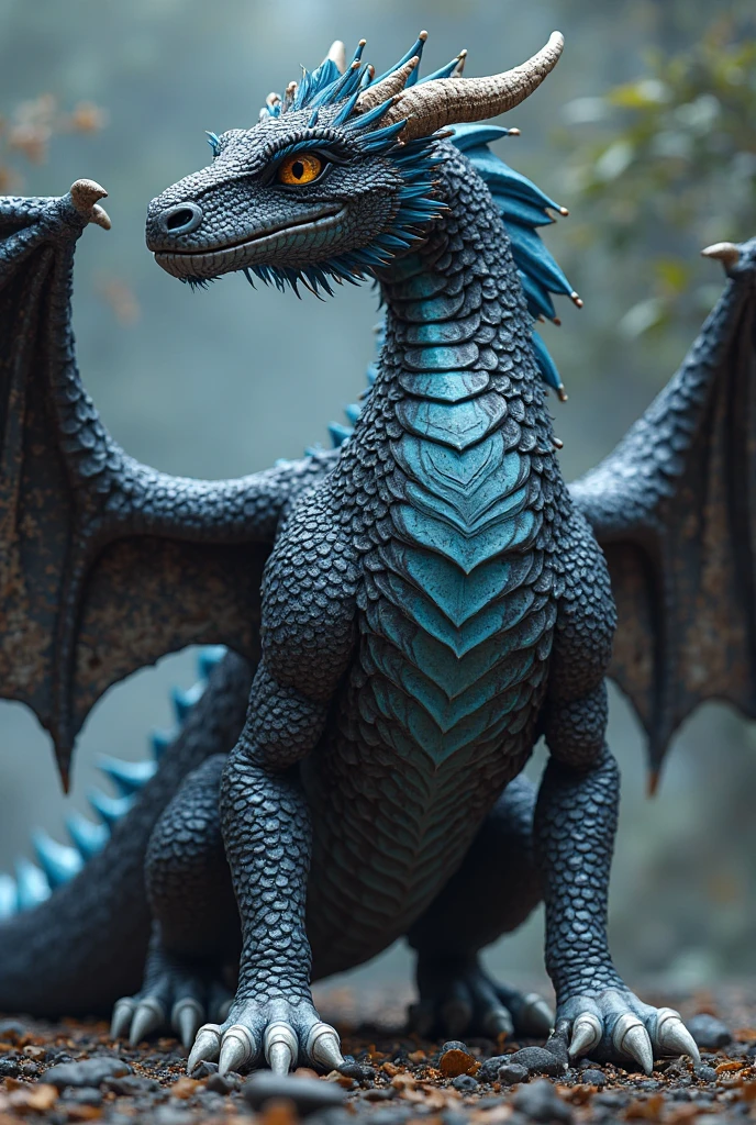 "A long, slender dragon with iridescent scales. Its wings appear as illusions, only visible within the fog, shimmering like a mirage. The dragon blends into the mist, giving the impression that the air itself is alive."