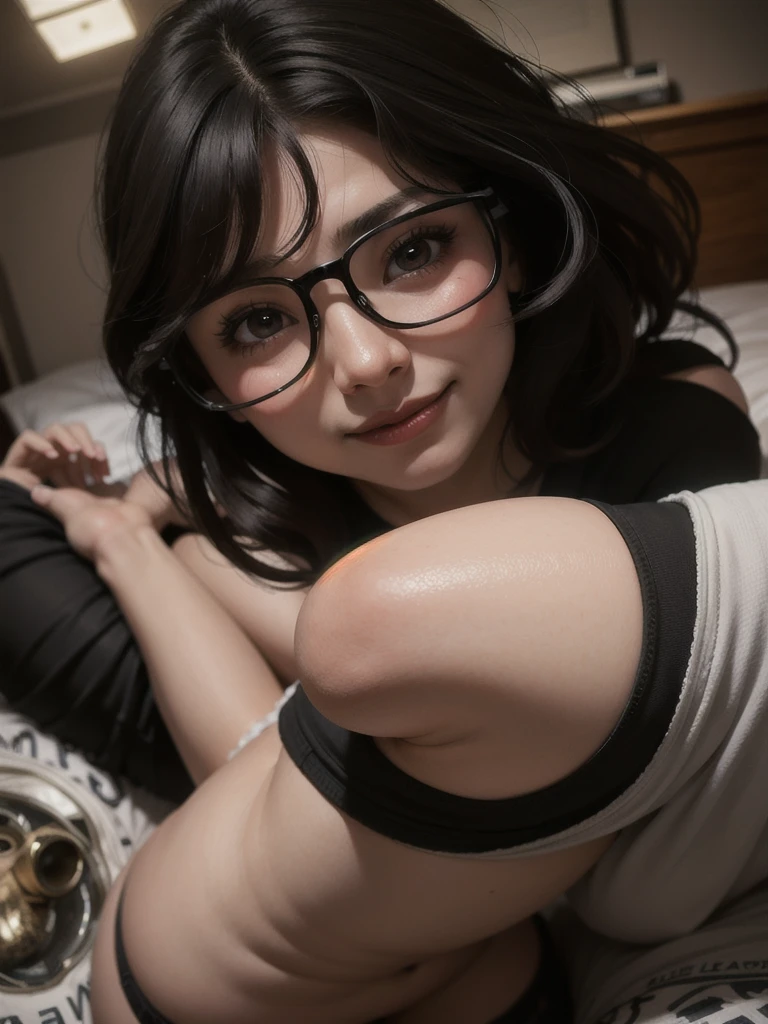 ((masterpiece)),(((highest quality))),((Reference Sheet, Character Design, in front, looking at the viewer , girl with glasses, ~ ~ in front posing, Mr..々Hairstyle, Mr..々Performance, Facial Expressions)), 30-year-old girl nude sitting on the floor eating popsicle, Cute type, (curvy:1.4), (normal ass:1.4), Realistic buttocks, Big Breasts, huge tits , thick thighs, Long legs, It's not a big deal, ((High quality fabric, nude, no panties, bra, )), ((sitting on the floor eating popsicle :1.0) eating popsicle