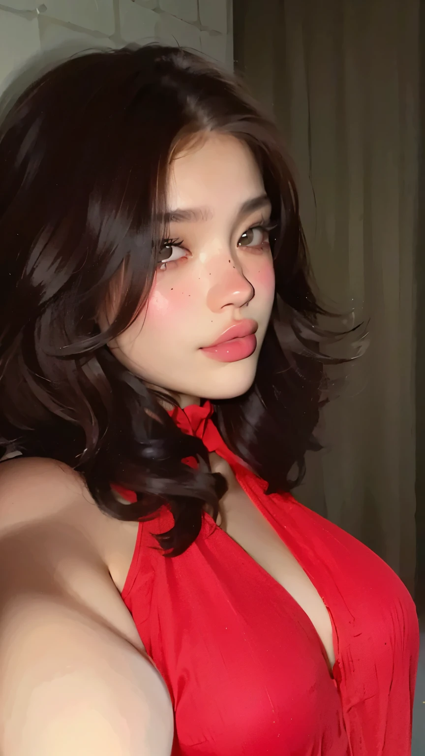 ((midynight, 16K, tmasterpiece:1. Perfect body waist up pose ,ultra hot sexy young Indian model woman , realistic:1.2 , 25 year's old). (nice breasts). damp , cleavage ,full waist up pose , upper knees pose ,ultra-detailed face, highly detailed lips, detailed eyes, double eyelid. ((Make-up face. Orange lipstick)), black Messy Bun hair , ((Strapless tube mini dress). Also show your ears. In front of the camera, anatomically correct , perfect sexy figure , damp , cleavage 