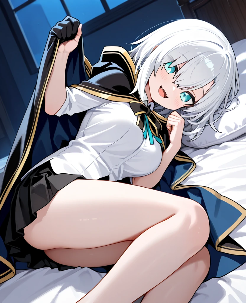 (valkyrie_pledge,Chibi,sketch,Presenting,White tights,feet up,,Footjob :1.2),NSFW, Flat_Chest, Black_Dress, nun, ,silber hair, long skirt,White tights,Looking away,(full-face blush),embarrassed,low angles, Juice stain,Holy Church,