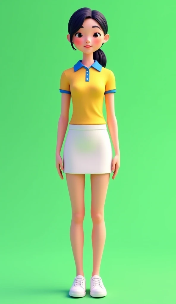 A beautiful cute girl with a big hole backside with green screen 