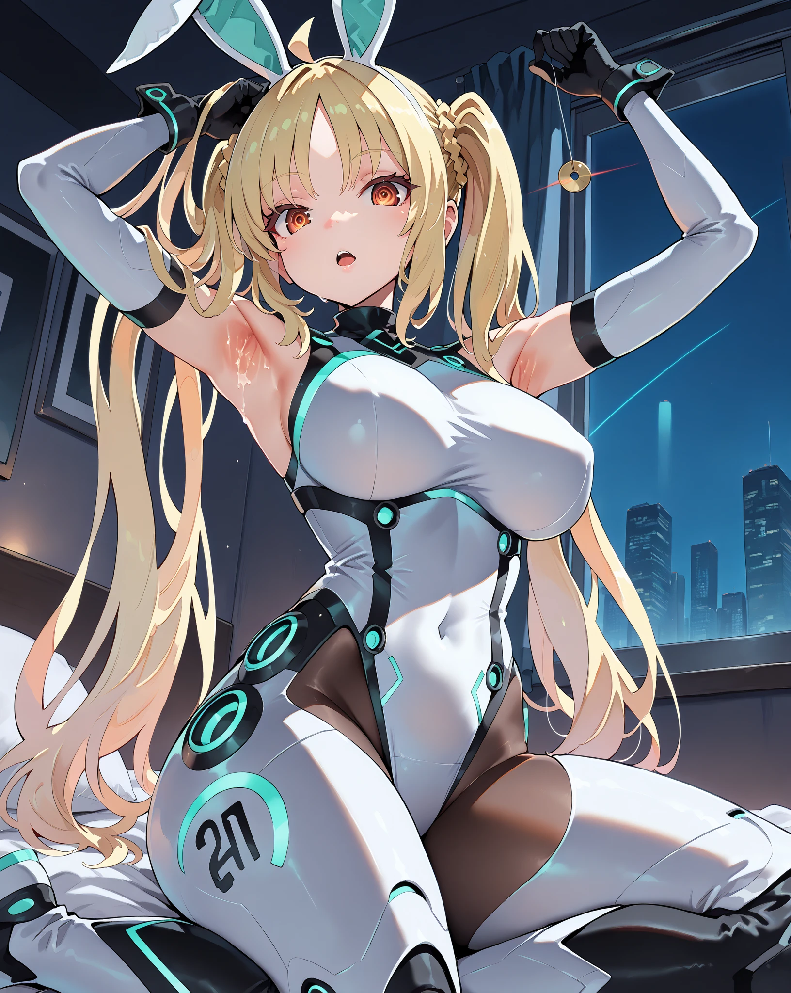 (masterpiece),(Highest quality),(Very detailed),(Best illustrations),(Best Shadow),(Absurd),(Detailed Background),(so beautiful), 16K, 8k,(Best illustrations),(Best Shadow), (so beautiful)Angela Balzac, Angela Balzacの衣装, One person, One personで, curve, , Very long hair, , blonde, , Fluorescent pink eyes, Expelled from Paradise, , , Eye motility disorders, Low twin tails, Perfect figure, Heart-shaped pupils, , , Front leg pose, Arch your back, , , orgasm, Afterglow, Sexy smile, , Star-shaped hair fastening, Wire Headgear, , , , , Sexy posture, Dynamic pose, , Squint your eyes, , Watery eye, , , , , , Saliva trace, , Glowing Skin, Taking illegal drugs, , Torogao、Ahegao、break、Dramatic lighting、Psychedelic Background、Clear liquid、night、Topics on Hypnosis、Torrent of Light、mysterious、Voice of the Heart、