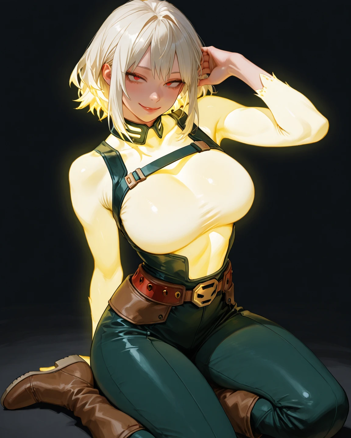 ((dynamic pose)),sexy pose, seras victoria ,leather gloves , ((((alone))))) , naked,detailed vagina, enormous tits,naked, full shot full body (best quality,4k,8k,highres,masterpiece:1.2),ultra-detailed,, enormous tits ,extremely detailed girl,beautiful detailed eyes,beautiful detailed lips,longeyelashes,dynamic pose ,,sharp focus, seras, seras victoria,muscles ,(((sexy pose ))) FOREST background