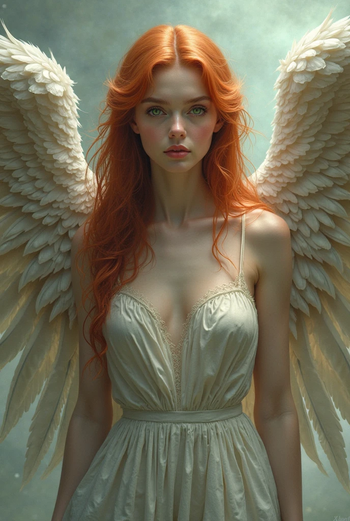 8k,White-winged angel flying in the moonlight,Super Beauty(Like the real thing),Angel in a white robe,Beautiful smile,Highly detailed illustration, Ultra-high resolution, masterpiece, highest quality, Perfect glowing skin, Perfect lighting, Detailed lighting, Dramatic Shadows, Ray Tracing, Looking at the audience, Small breasts, Beautifully detailed hazel eyes, Sharp Face, Clear Eyes, Red lips, Long bangs, Short Curly Hair, Redhead, ((Moonlit night sky)), Upper Body, Red combat uniform, Military Harness,masterpiece,Highest quality photorealistic RAW photos。Bright colors,Rich colors, Backlight, Cinema Lighting, Film Grain, to be born, 50mm lens, Nikon D850,Detailed character art,Fantasy art,Ultra-high resolution,Ultra-Realistic Skin,Perfect hand shape,Big white wings,bionde,Blue eyes,Long dress,Fantastic landscape,Countless angel wings flutter,