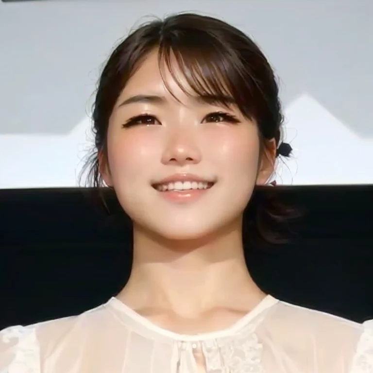 masterpiece, highest quality, Photoreal, Super detailed, High resolution, 8K wallpaper, ((monochrome photography)), 1 girl, Skinny Japanese woman, (((facing the front))), ((Only the lips are in red)), (monochrome photography), brown hair, detailed clavicle, perfect face, straight hair, ((look straight at the camera))