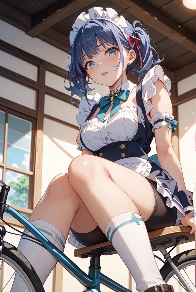 8K、masterpiece、Japanese、Woman wearing glasses、Neon(nod)、from the front、smile、Childish、Small breasts、See-through underwear、night、Bedroom、Show your underwear、mini skirt