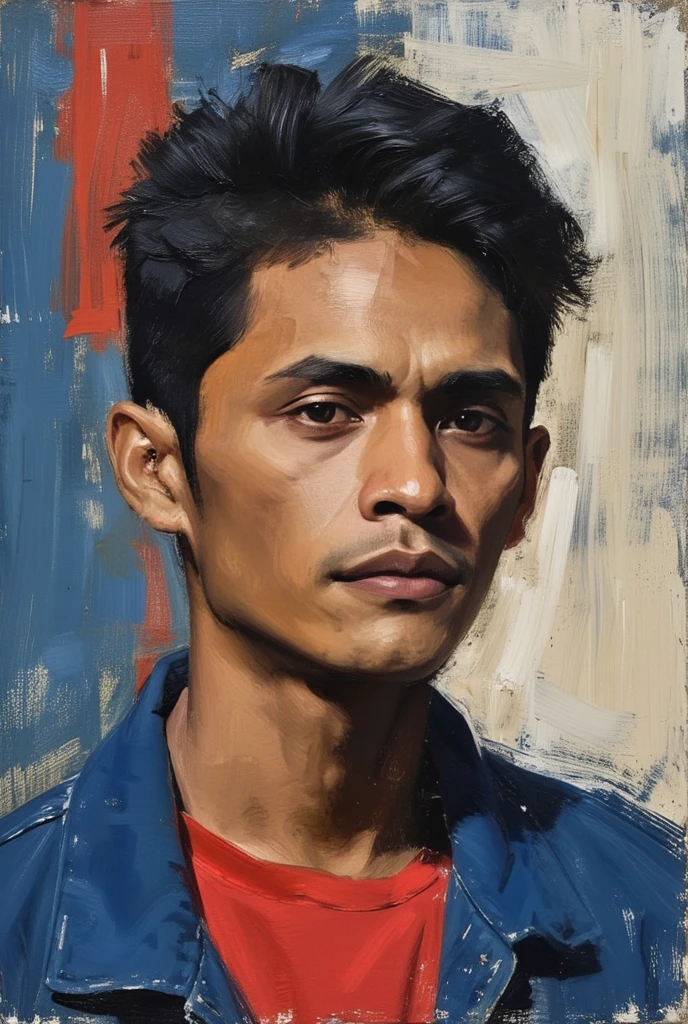 a Half-Nepalese-Caucasian, young man,short haircut, tan skin,very good figure, no shirt,wearing bikini underwear Design a breathtaking image that embodies the essence of pushing one's limits, drawing inspiration from the works of Stephen Gammell and incorporating elements such in a (surrealistic style).The composition should feature intricate details and vivid colors,