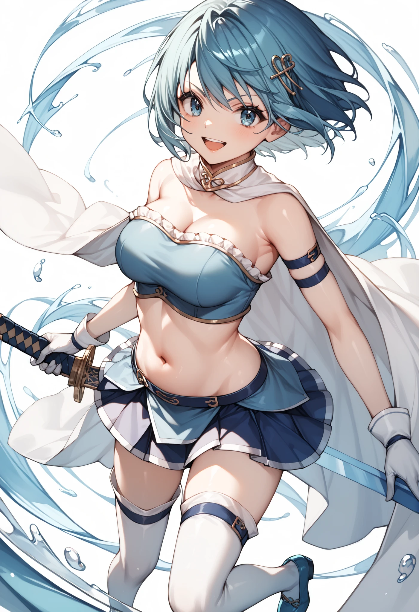 Many sword and gunshot wounds、Heavy bleeding、Blue underwear、Blue Bra、bandage