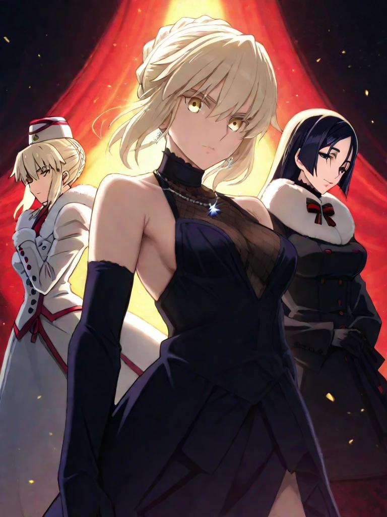 The 7 Deadly sins, Prison school, full metal alchemist and demon slayer female characters crossover --style expressive