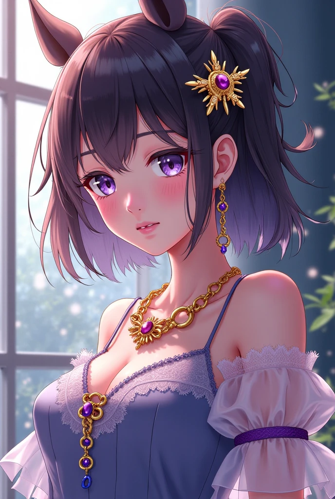 National Science Foundation,masterpiece,High resolution,8K,Art,digit,Three-dimensional,Realism,Kyoto Animation Style,your name movie style,looking into camera,Soft Light,Glowing skin,(1 female: 1.3),(alone: 1.4),(((black hair))),(Sparkling purple translucent slip nightgown),(Small Breasts:1.2),Nightgown encrusted with Swarovski crystals,(crystal hairpin),(small crystal necklace),(crystal earrings),(crystal bracelet),(Crystal ring on index finger),Long eyelashes,Slender legs,Short Bob,Close-up of upper body,Close-up,close view,Lying on the bed covered with colorful roses,(Eyes as deep as the starry sky),(open mouth),(blush),(shy),(lovely and delicate),(Pitiful),(((cry))),(((sad)))