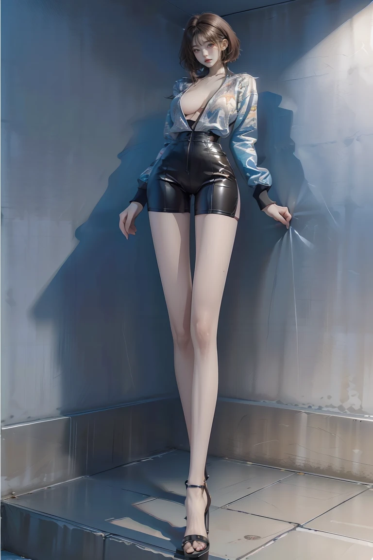 (full body:2),(1girl:1.3),(view the viewer:1.4),(anatomy correct:1.9),(Sitting by the creek,:1.35),(Polished Glassy pantyhose:2),(A mature and sensual woman Wear printed fantasy NURSE SET and polished Uniform women's leather shoes :1.35),(A woman with large buttocks, breasts, and a slender waist:1.4), (Light particle effect:1.3),(In pink | amarelo | blue colors| green color |red color | white colors| black in color| purplish color| greys| Beige| Flesh color 1.4),(Glowing eyes:1.3),(Large amplitude action: 1.3),(Accurate and perfect face:1.4),hyper HD, Ray traching, reflective light,structurally correct, Award-Awarded, high detail, lighten shade contrast, Face lighting ,cinmatic lighting, masterpiece, super detailing, high quality, high detail, best quality, 16k,High contrast,