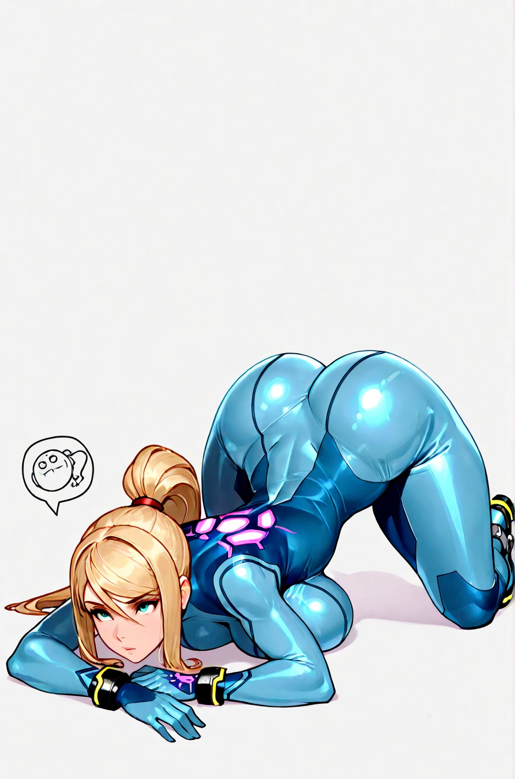 Solo, score_9,score_8_up,score_7_up, source_furry, girl, Ippan josei my hero academia, snout, blonde, animal ears, teal furry body, wearing red tank top, black thong, aroused, tall and slender, hourglass figure, hugging a pillow, face down, ass up, wet pussy, pussy juices seeping out of thong, on a bed, barefoot, 5 toes, white toe claws, rear view