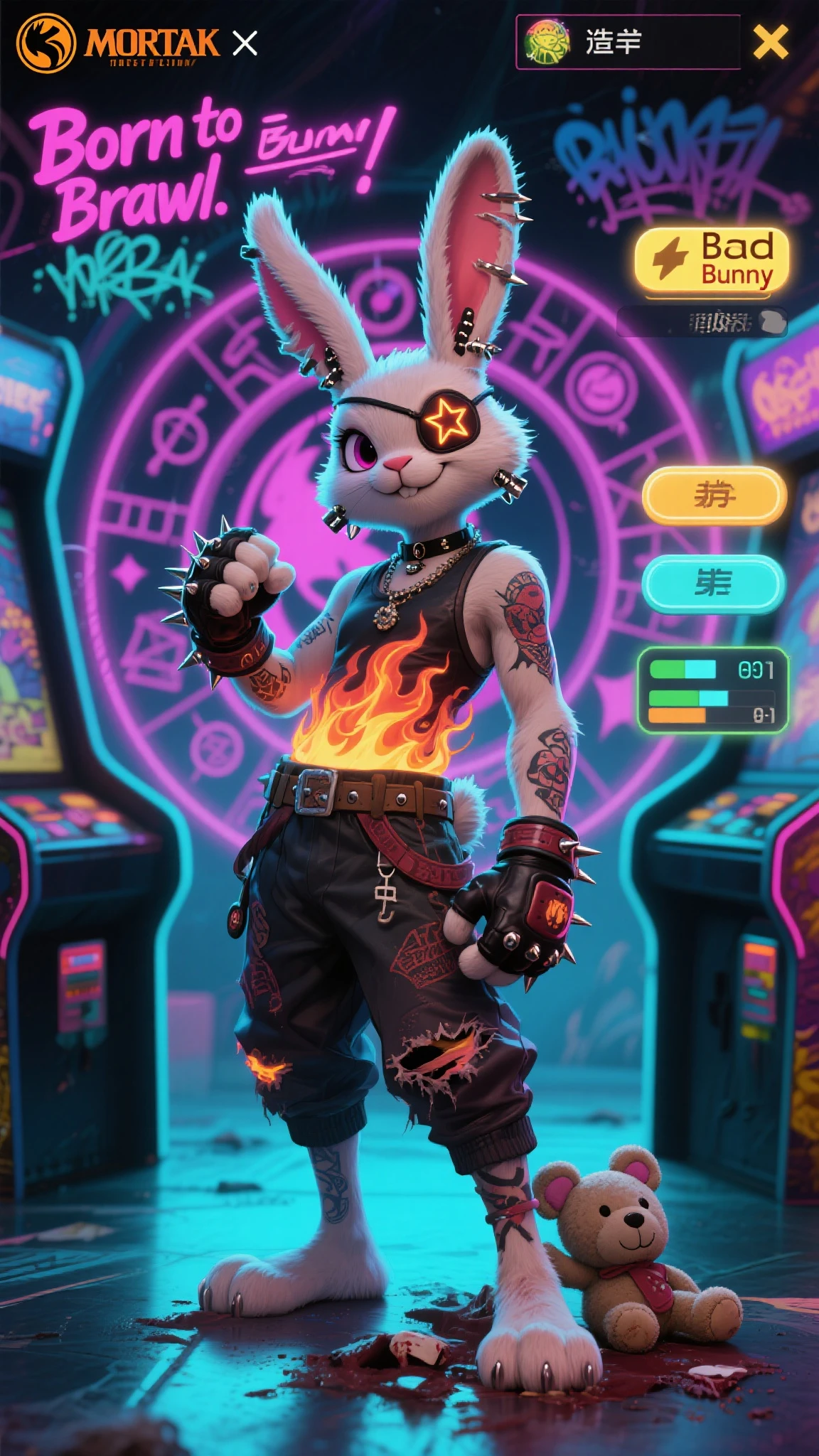 a close up of a person holding a sword and a small , mechanic punk outfit, cyber punk setting, holding pdw, lunar themed attire, saints row fursuit tails mod, cyberpunk street goon, valorant character, holding ego weapons, sci-fi skin, ingame image, holding jagged scimitar, chromatic skin, omen from valorant