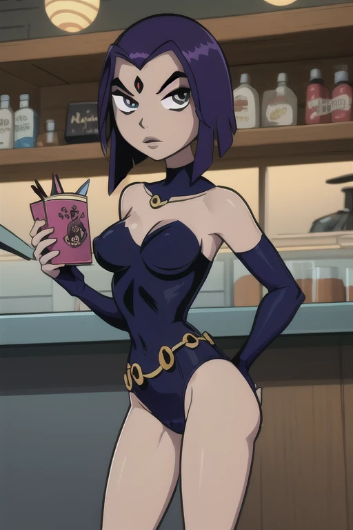 1990s, (masterpiece), high-definition, detailed face, korean girl, abs, (big tits: 1.4) big hips, messy (dark purple and blue hair), orange eyes, grey turtleneck sweater, jacket, (red tight skirt: 1.3), belt, (thong: 1.4), thigh high stockings, boots, fishnet, city, selfie