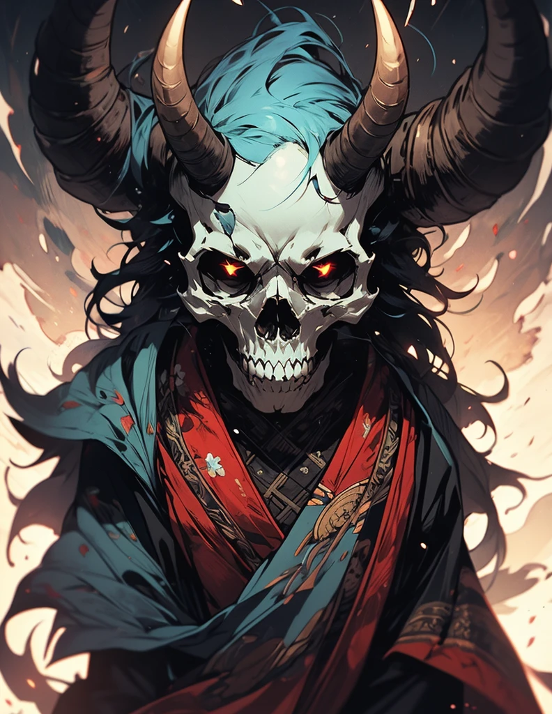 skull joker demon concept art portrait by Casey Weldon, Olga Kvasha, Miho Hirano, hyperdetailed intricately detailed gothic art trending on Artstation triadic colors Unreal Engine 5 detailed matte painting, deep color, fantastical, intricate detail, splash screen, complementary colors, fantasy concept art, 8k resolution, gothic deviantart masterpiece