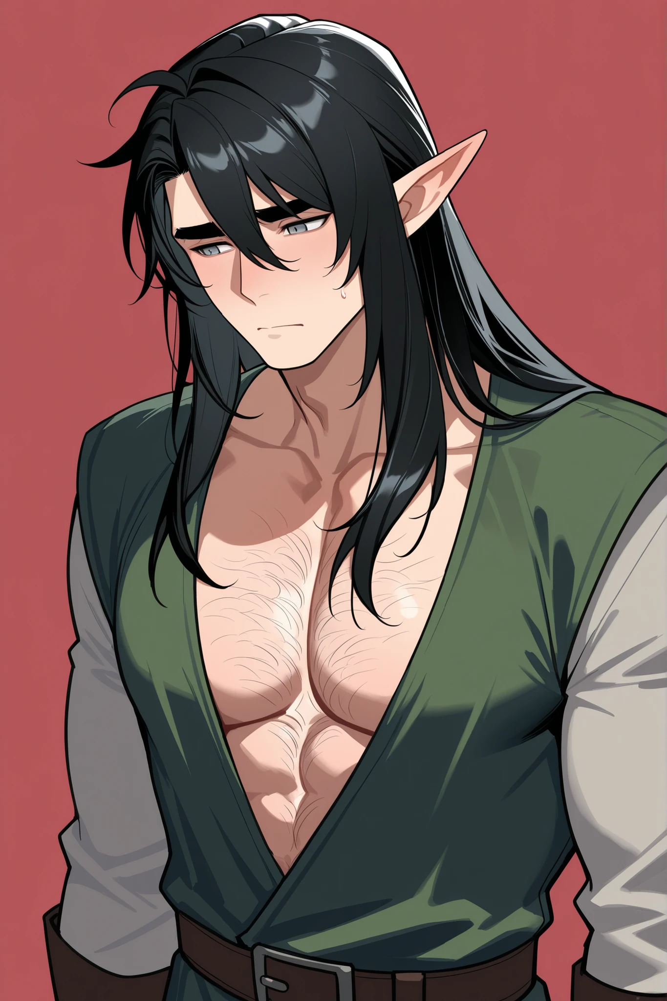 dark fantasy; elf; boy, guy мужчина; Strong low body; Height 170 cm; Weight 70 kg; long black hair, thick eyebrows, грустные grey eyes, lots of body hair; Парень elf solo; Dressed openly; gay; shy, careful in communication, anxious and fearful; Loves spiders and insects very much; Эльф guy; solo!!! dark fantasy; elf; guy юноша; elf; powerful arthropod magic; black long hair, черные thick eyebrows, grey eyes, kind, Cute, are gentle, guy; big bara; dark fantasy; мужчина solo; NO WOMEN!!! not a woman !!!