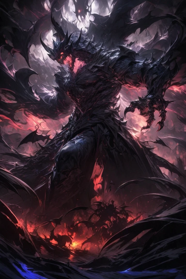 no people, Dark Souls drawing style,plague-stricken rat,Black and white image of the devil, dark soul concept art, dark soul concept, dark souls boss, Blood type monster,rotting flesh,