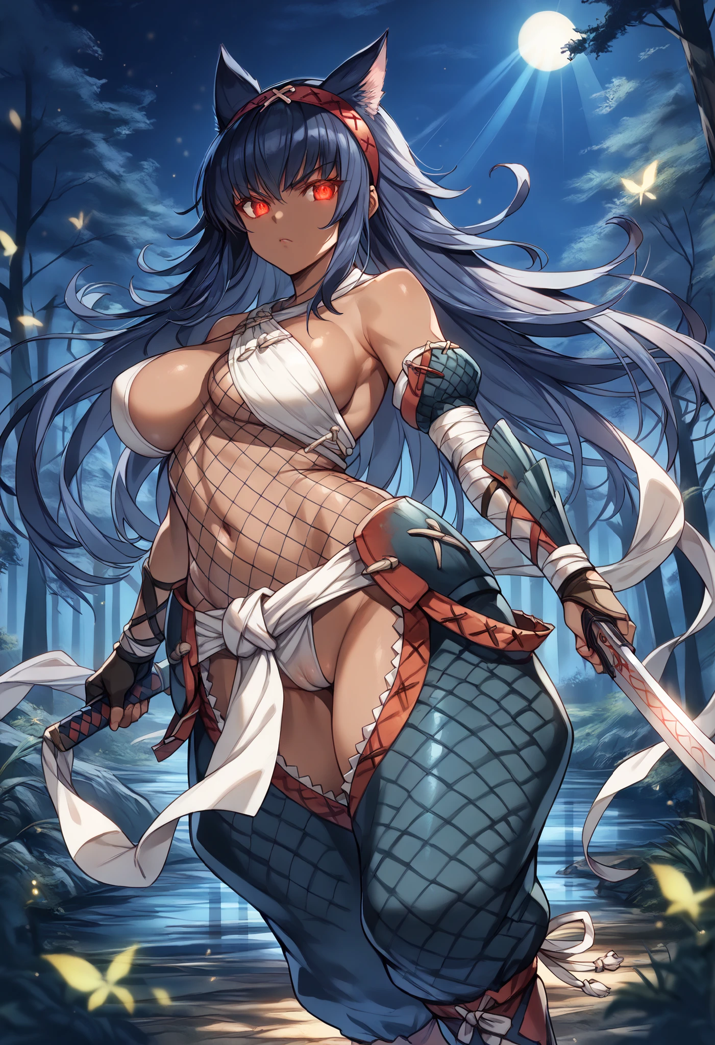 ((Highest quality、unity 8k wallpaper、32k、masterpiece、Very detailed、Ultra-high resolution、Ultra-high resolution、 Very detailedな顔, RAW Photos, Professional, Ultra-fine painting, Anatomically accurate lizard man)) Ryuuzouji Akane morphing into lizard, Completely naked, Akane Ryuzouji, black long hair, light black eyes, (Extending from the spine、Tail extending from the tailbone, Tyrannosaurus foot with sharp claws), Fine blue scales that grow like thigh-length socks, Fine blue scales that grow like long gloves , Long nails), Nipples are fully visible, ((There are fine scales on the sides, Fine blue scales around the waist, Scales on the back, Scales from flank to thigh)), The boundary between the scales and the skin is unclear, full body, standing