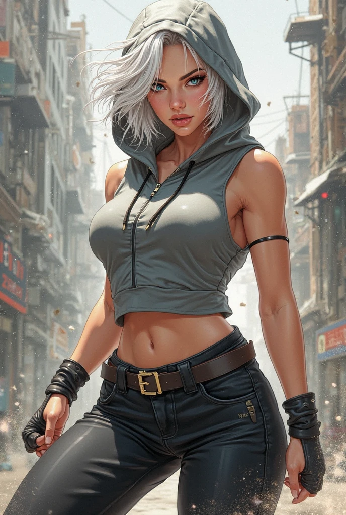 1 beautiful female, heavy metal , bobcut
fututristic, city street
enki bilal
realistic,